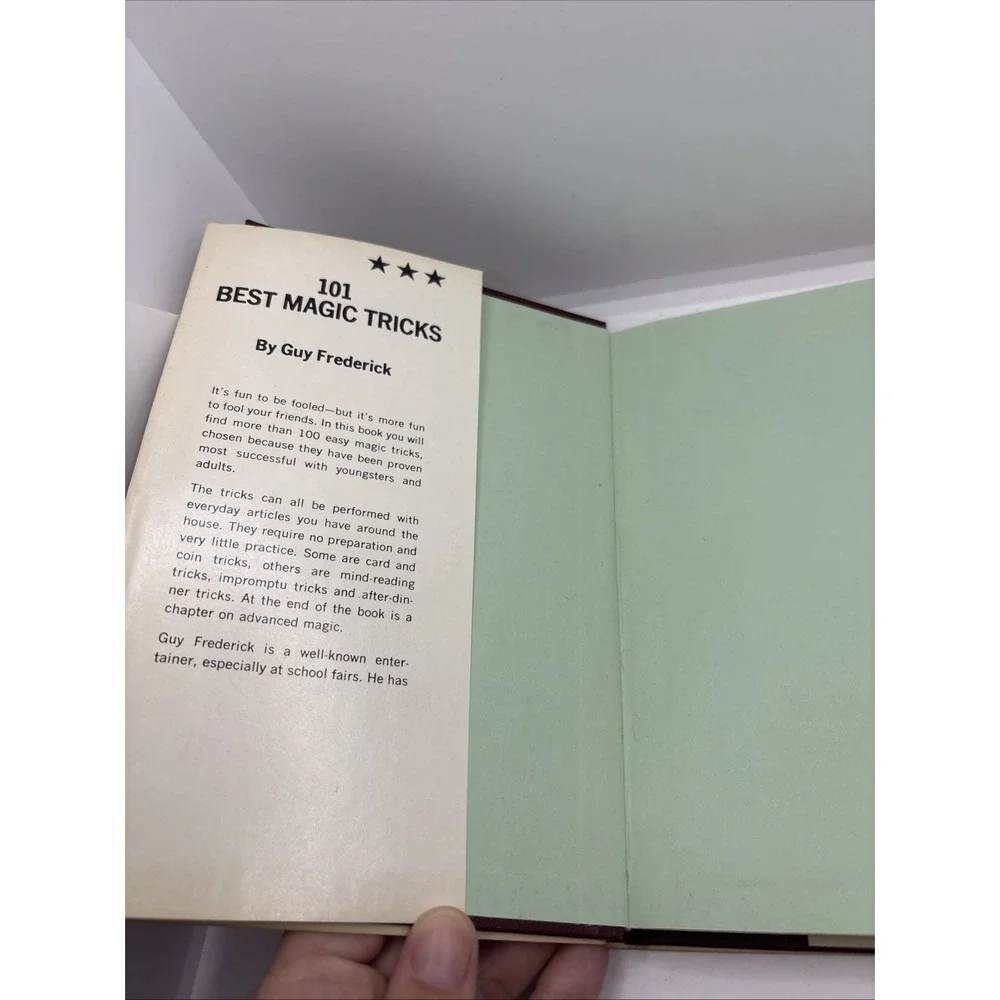 101 Best Magic Tricks by Guy Frederick 1956 Vintage Hardback Dust Jacket‎